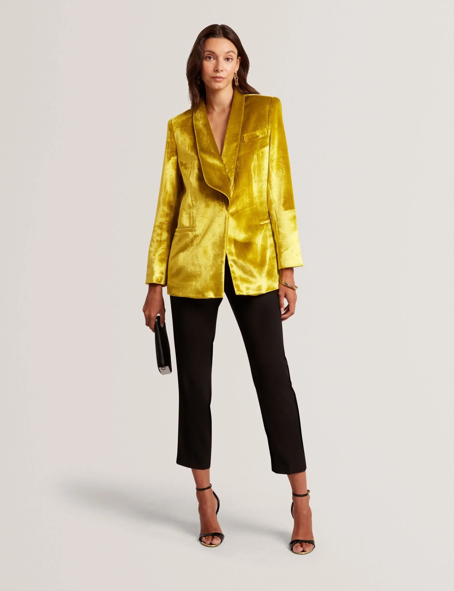 Smokinghose mit Satin-Details, schmal geschnitten