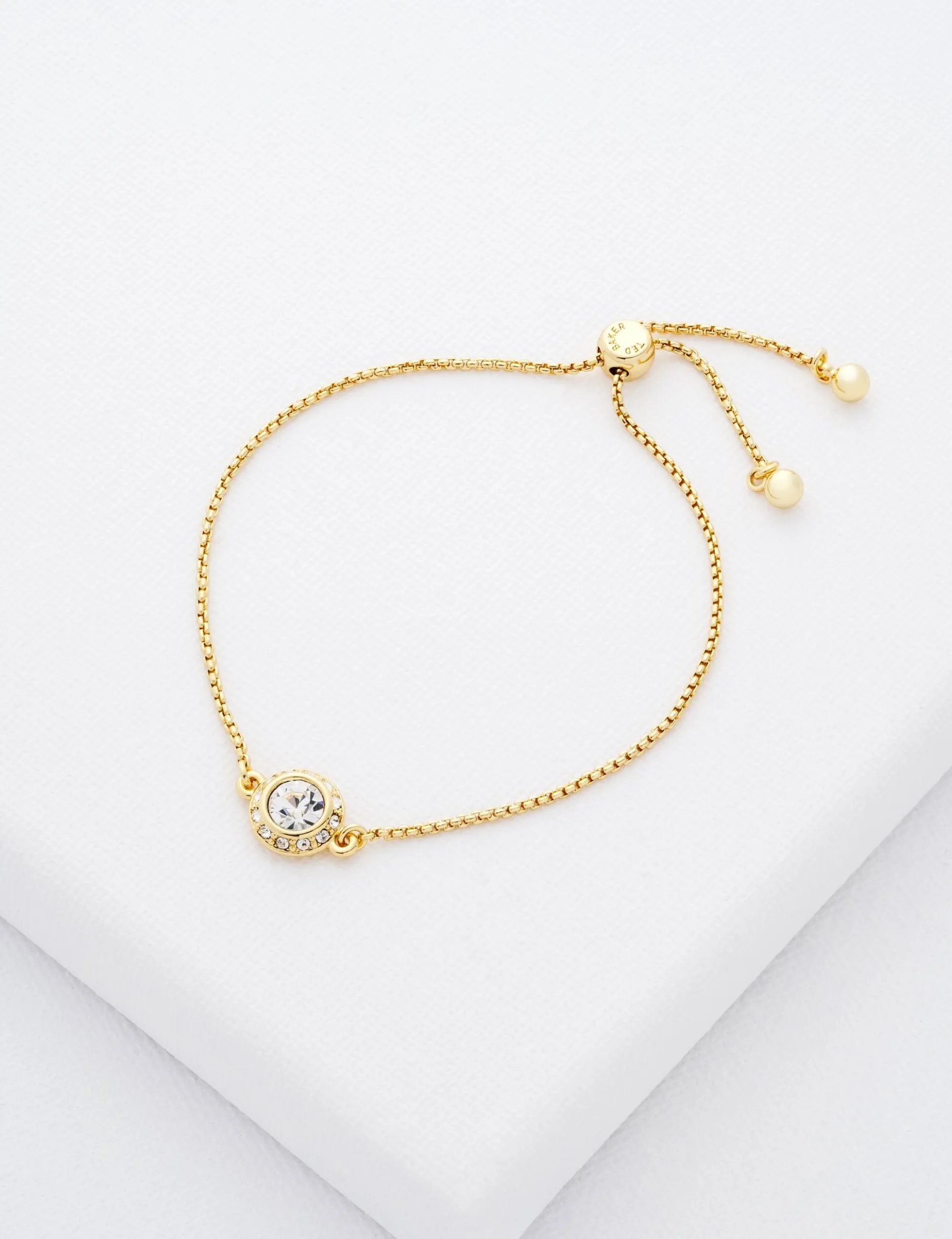 Solitär-Armband mit funkelndem Kristall, verstellbar