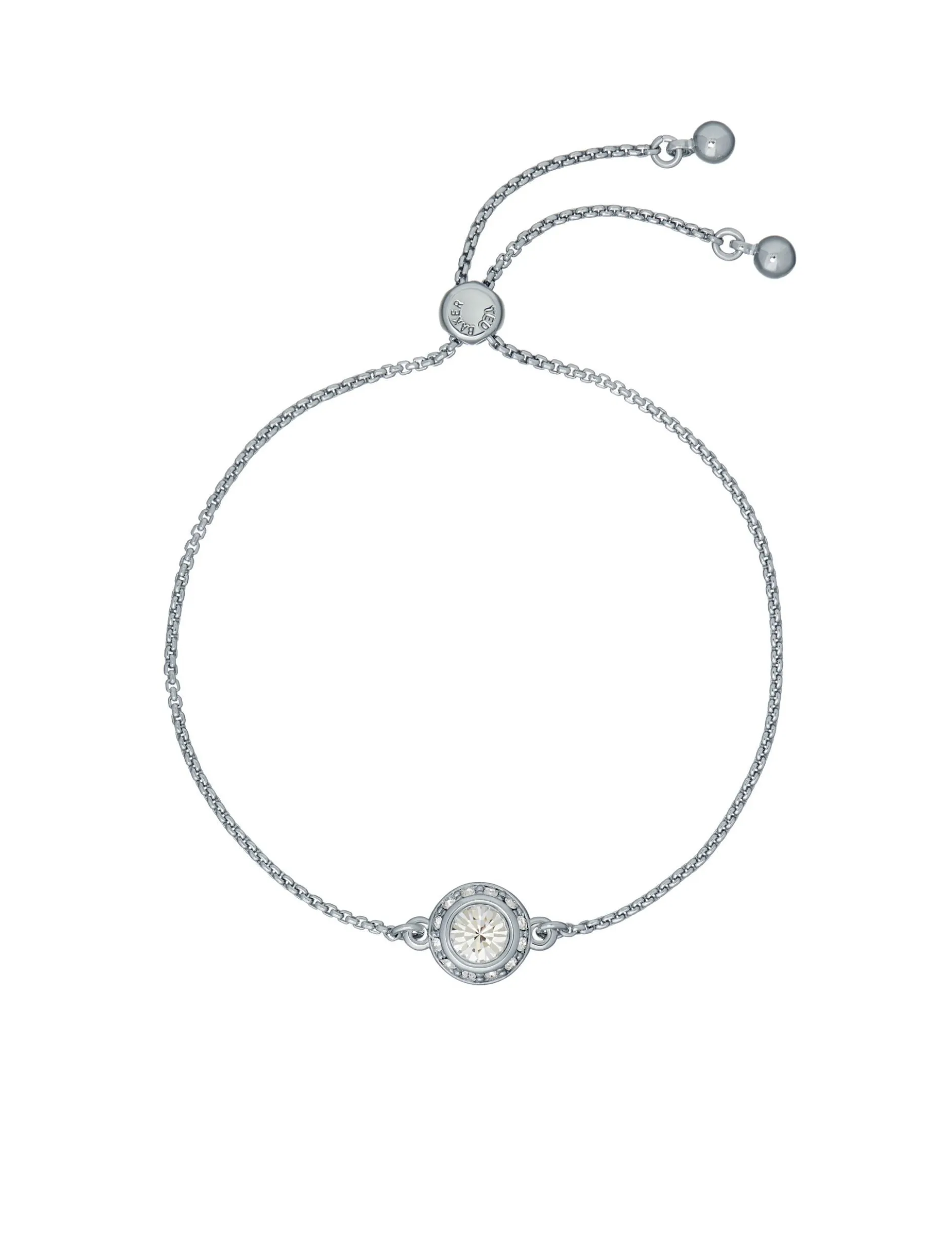 Solitär-Armband mit funkelndem Kristall, verstellbar