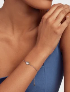 Solitär-Armband mit funkelndem Kristall, verstellbar