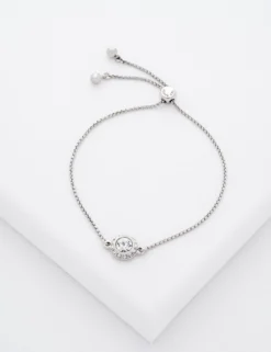 Solitär-Armband mit funkelndem Kristall, verstellbar