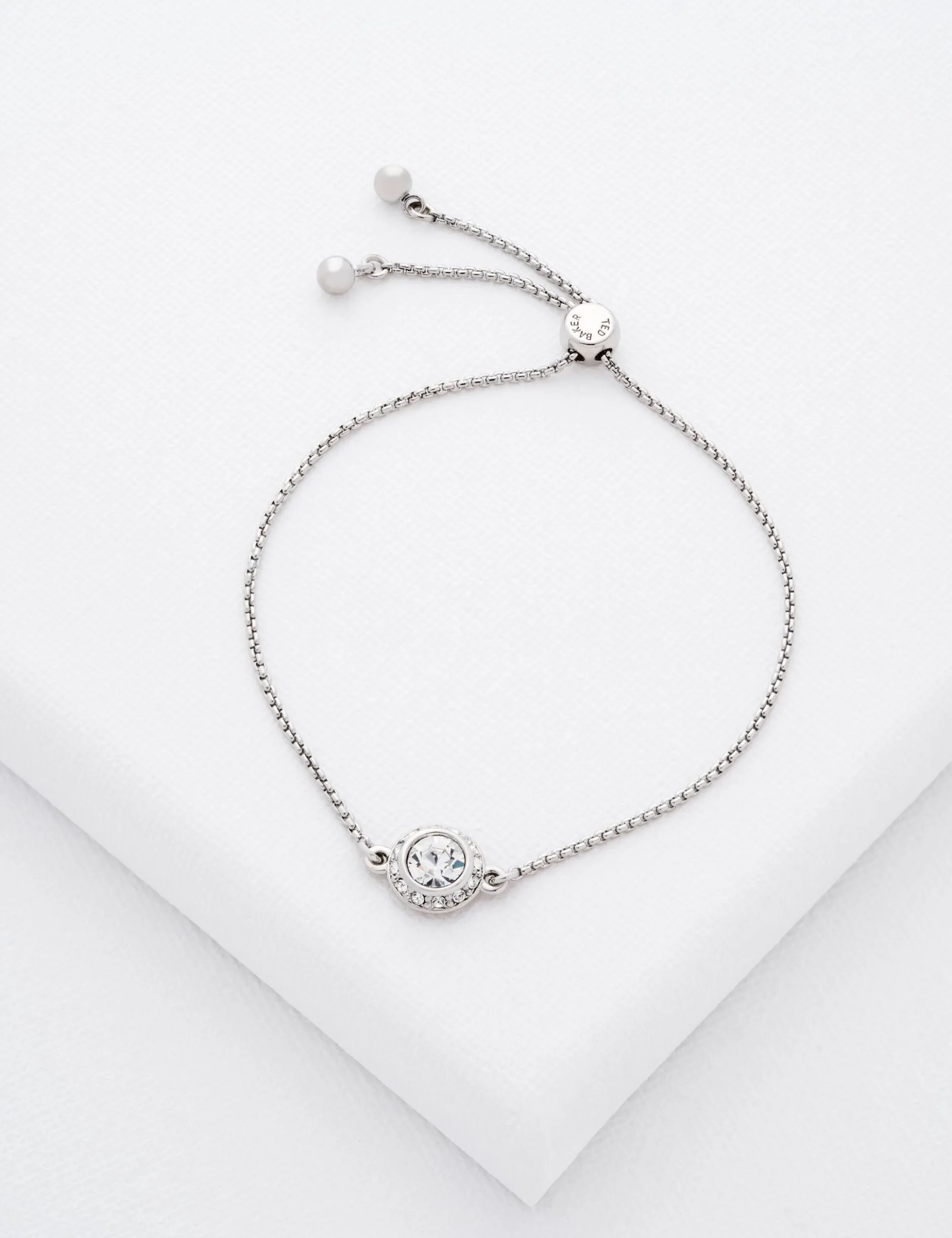Solitär-Armband mit funkelndem Kristall, verstellbar