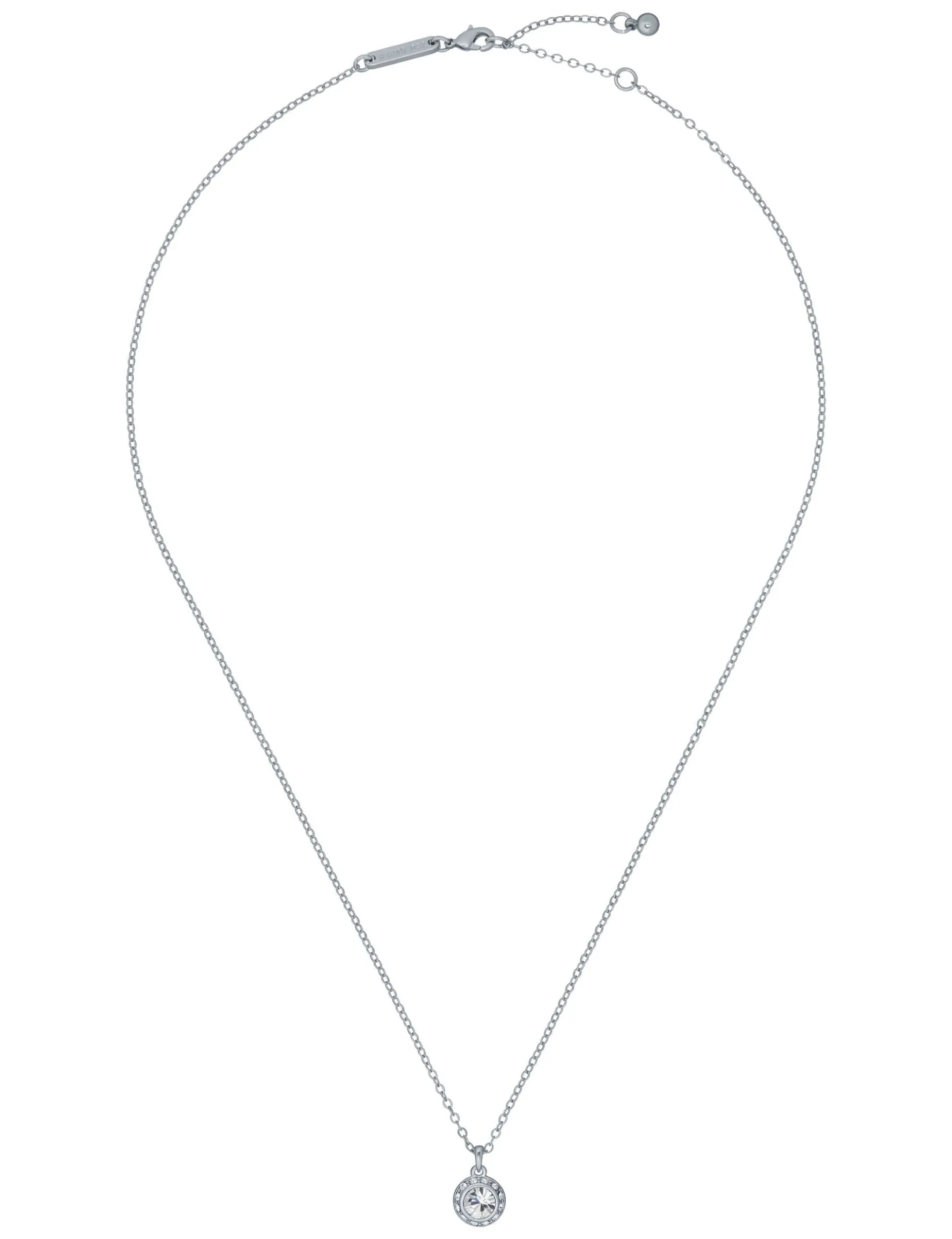 Solitär-Funkelnder-Kristall-Anhänger-Halskette