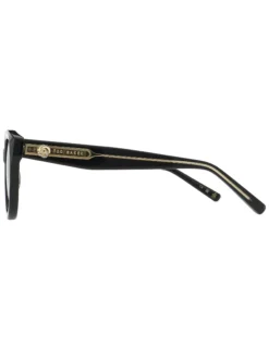 Sonnenbrille mit rundem, abgeschrägtem Rahmen