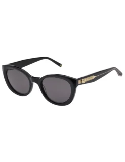 Sonnenbrille mit rundem, abgeschrägtem Rahmen