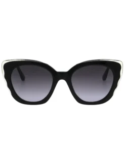 Sonnenbrille mit Schmetterlingsrahmen aus Acetat