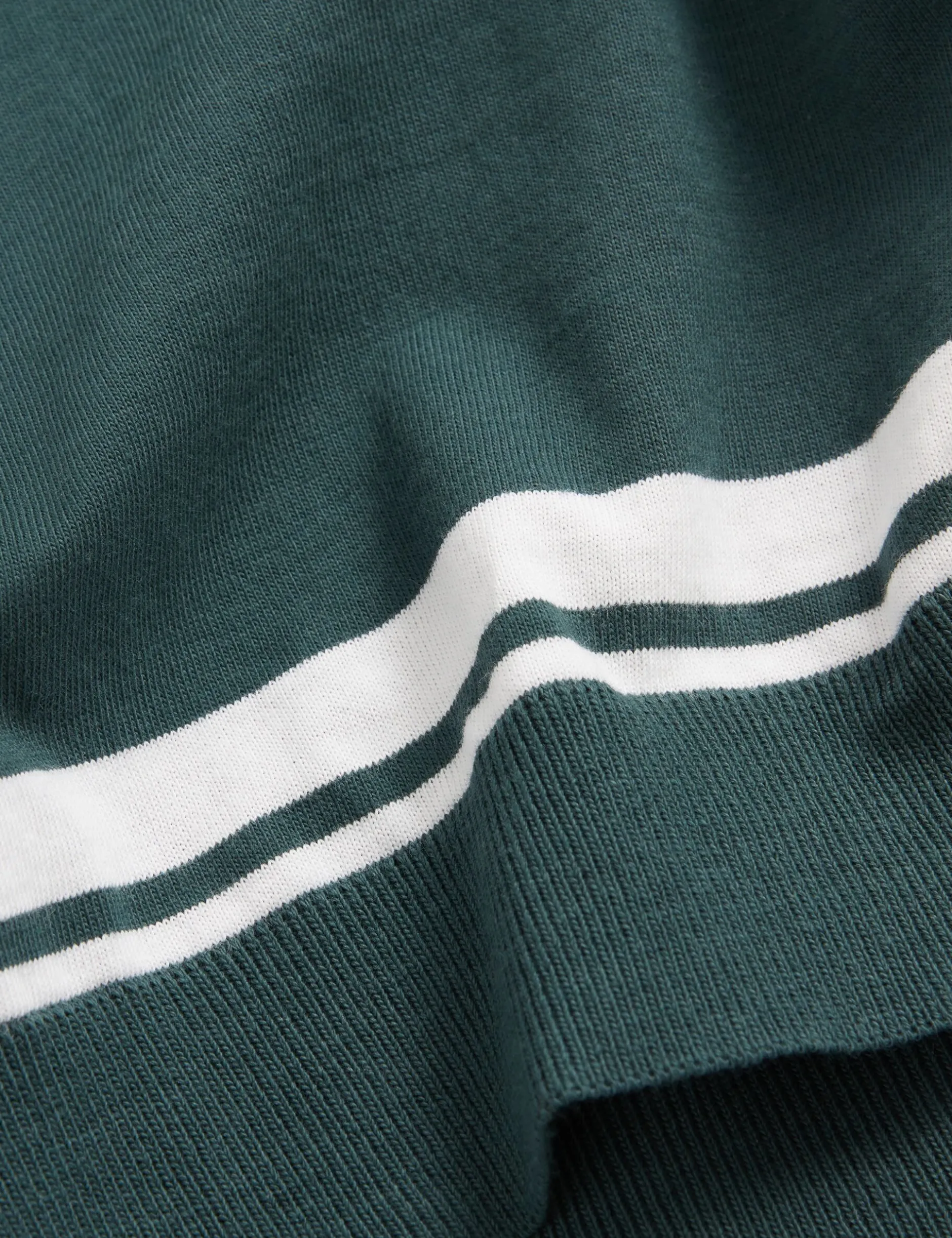 Strickpullover aus Baumwolle mit Blockstreifenbesatz