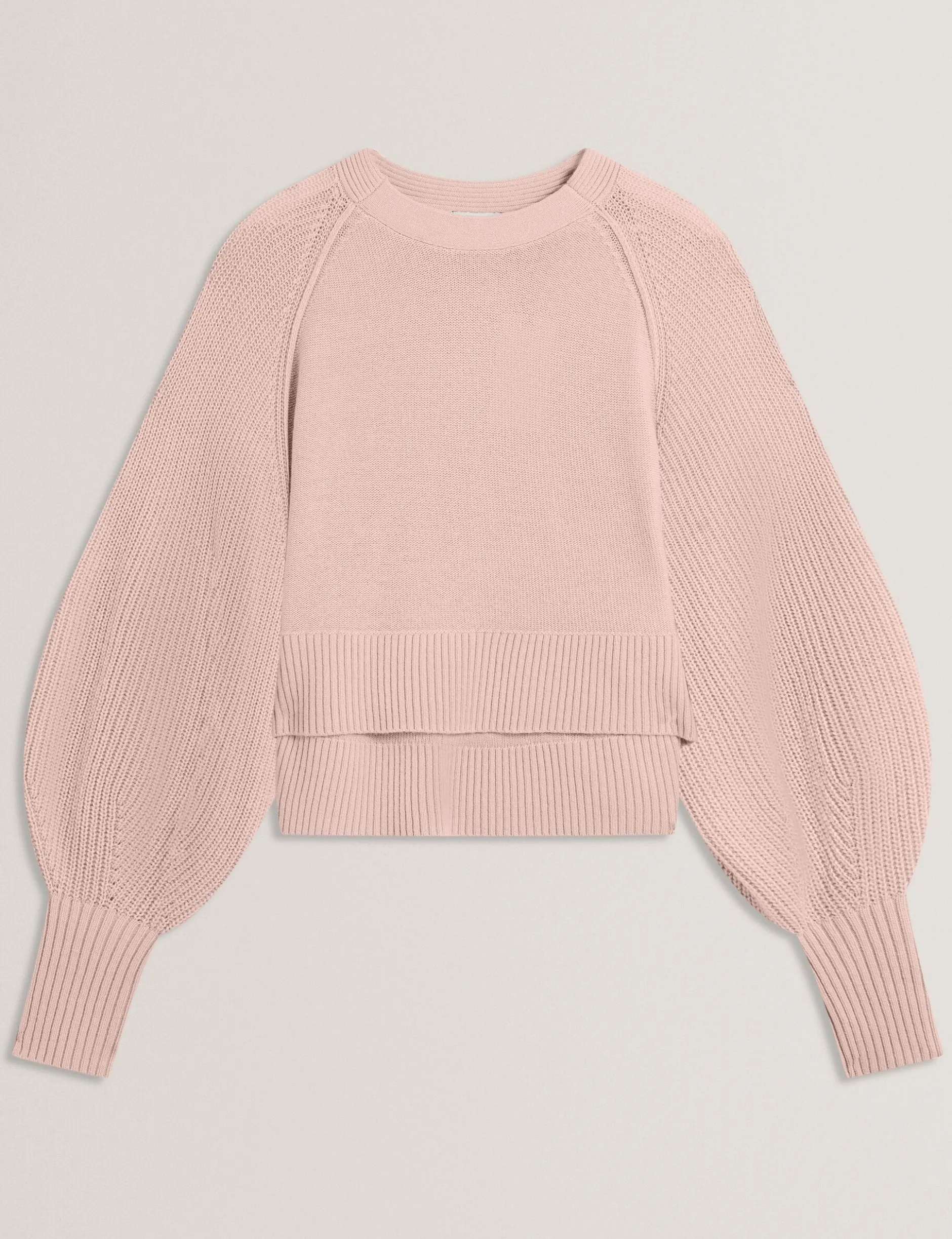 Strickpullover aus Merinowolle mit Ballonärmeln