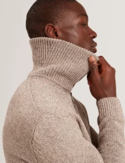 Strickpullover mit Reißverschluss aus verdrilltem Garn