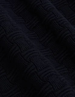 Strickweste aus strukturiertem Seidenmischgewebe