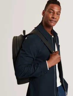 Strukturierte Overshirt-Jacke mit Reißverschluss