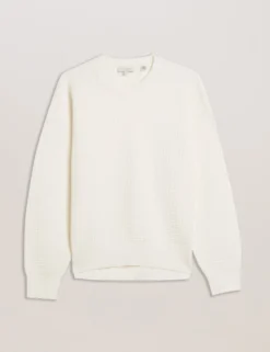 Strukturierter T-Jacquard-Strickpullover