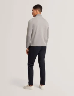Sweatshirt aus Stretch-Baumwolle mit Reißverschlusskragen