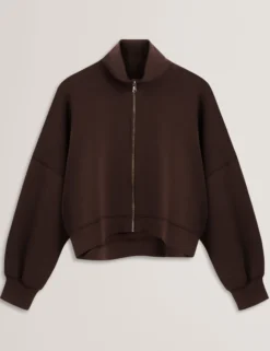Sweatshirt mit Stehkragen und Reißverschluss