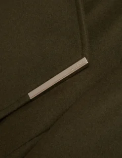 Taillierter, kurzer Wollwickelmantel