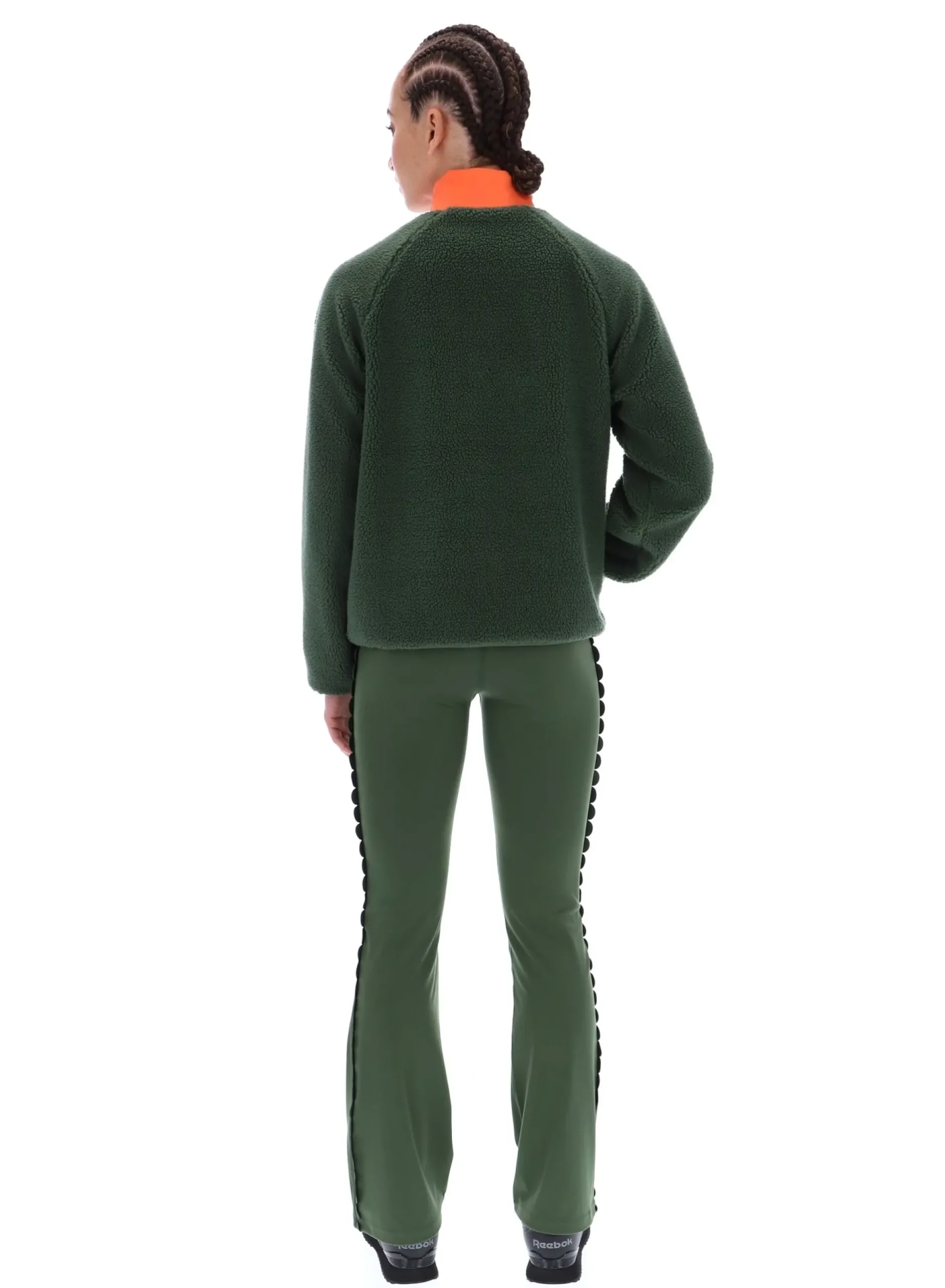 Thermojacke aus Borg-Fleece mit hohem Kragen zum Überziehen