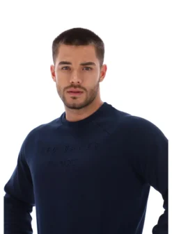 Trainings-Sweatshirt mit geprägtem Logo und Rundhalsausschnitt