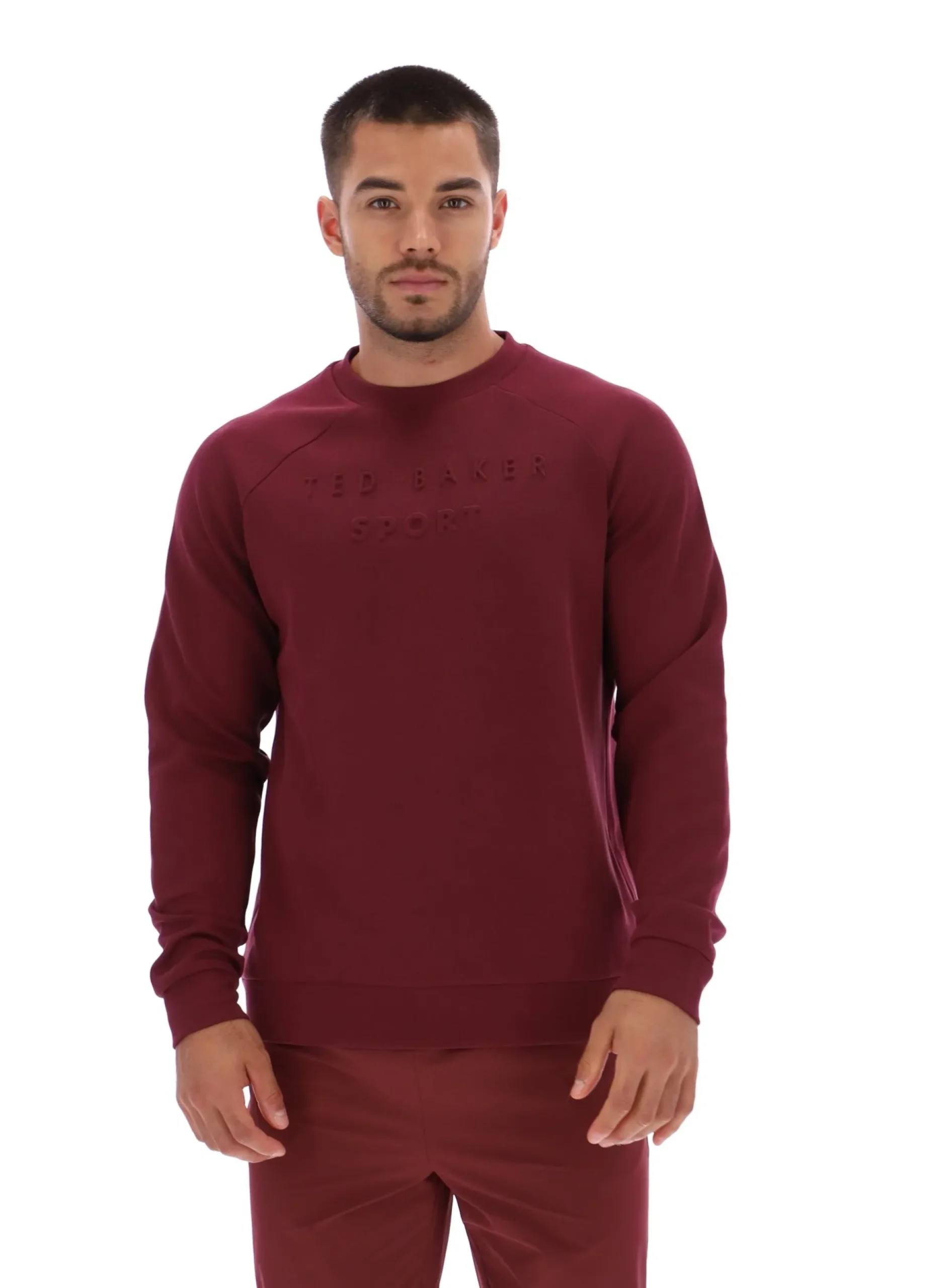 Trainings-Sweatshirt mit geprägtem Logo und Rundhalsausschnitt