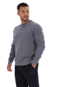 Trainings-Sweatshirt mit geprägtem Logo und Rundhalsausschnitt