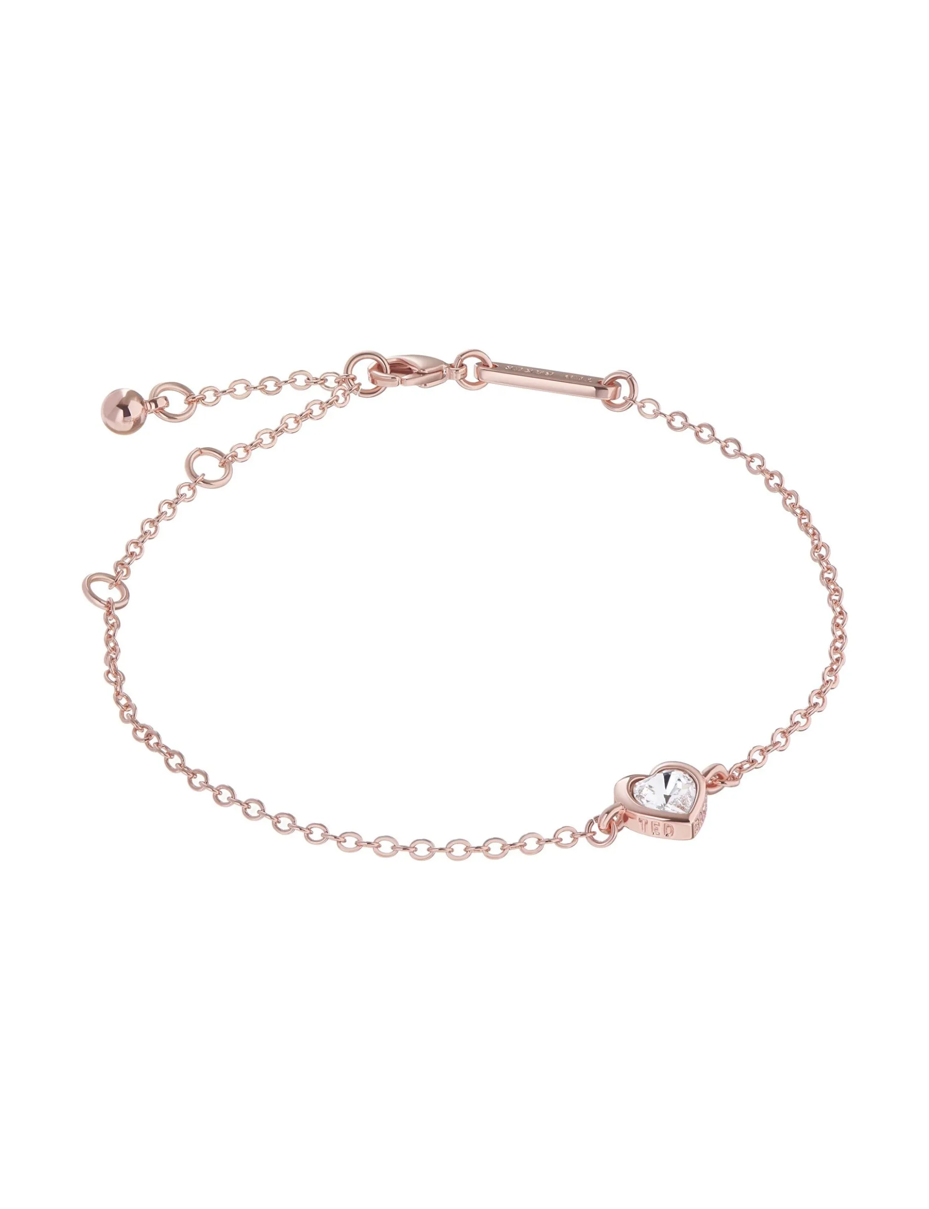 Verstellbares Armband mit Kristallherz