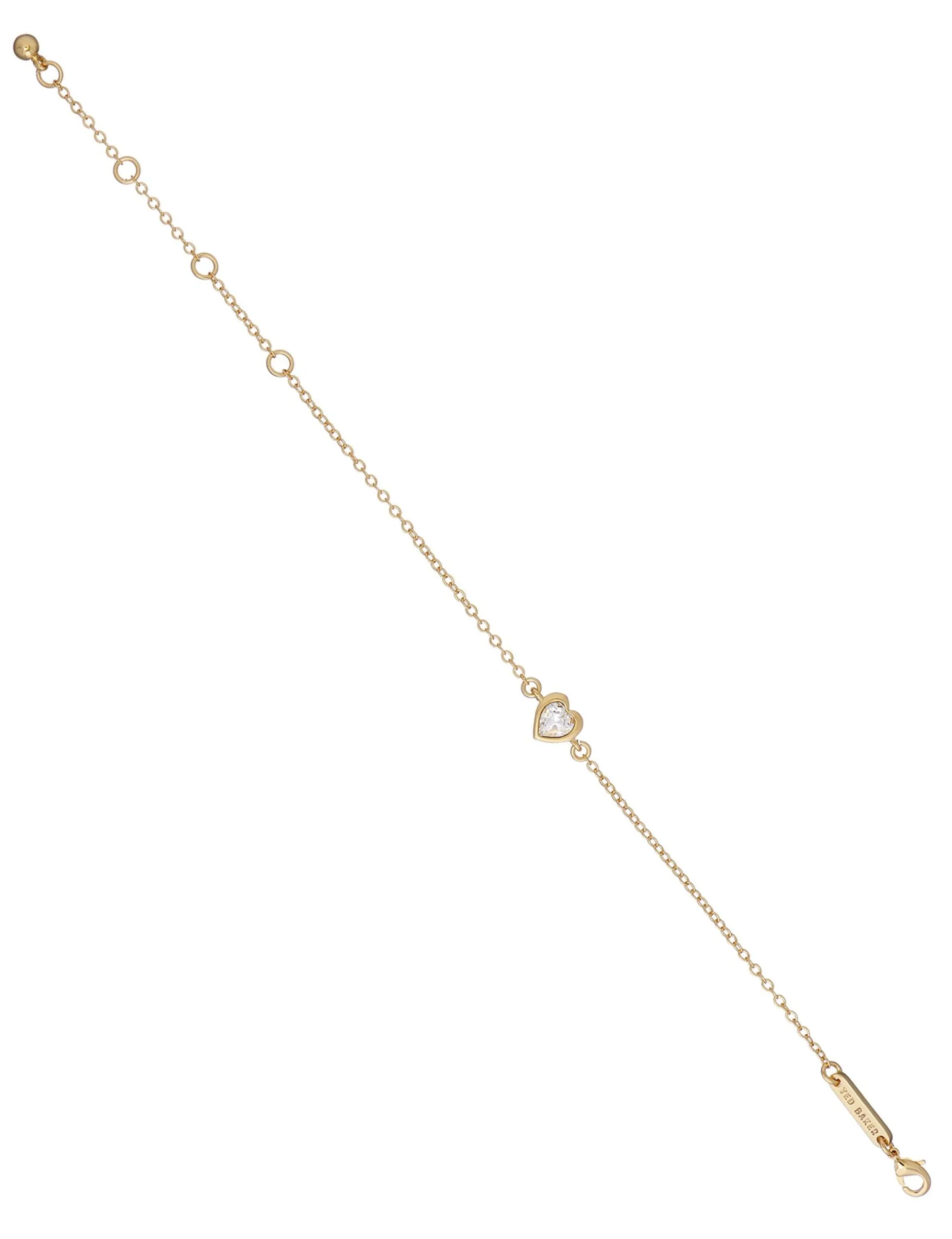 Verstellbares Armband mit Kristallherz
