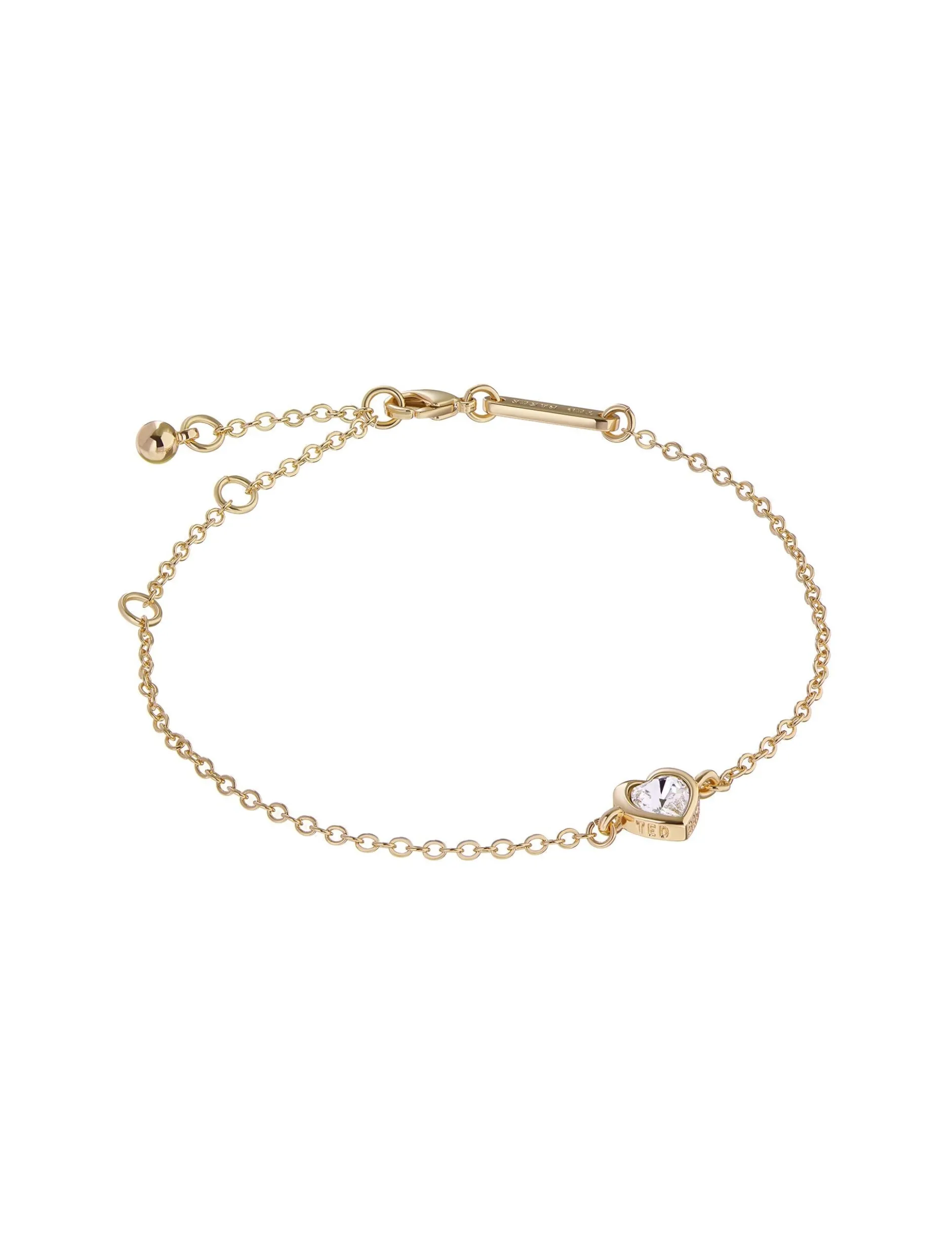 Verstellbares Armband mit Kristallherz