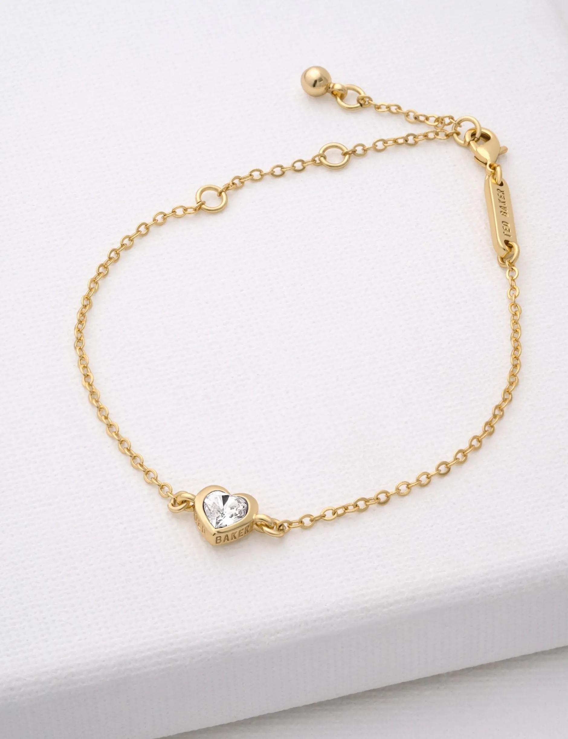 Verstellbares Armband mit Kristallherz