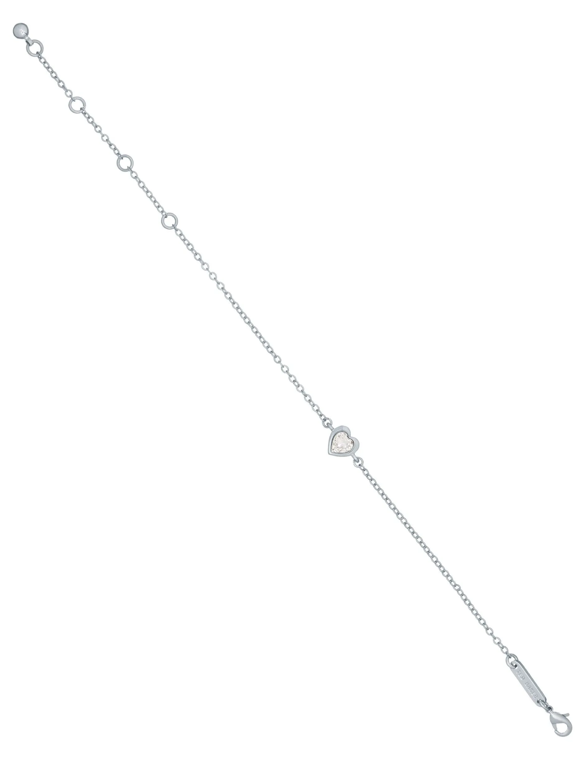 Verstellbares Armband mit Kristallherz