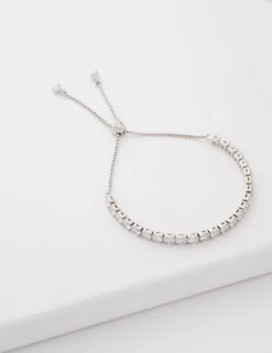 Verstellbares Tennisarmband aus Kristall