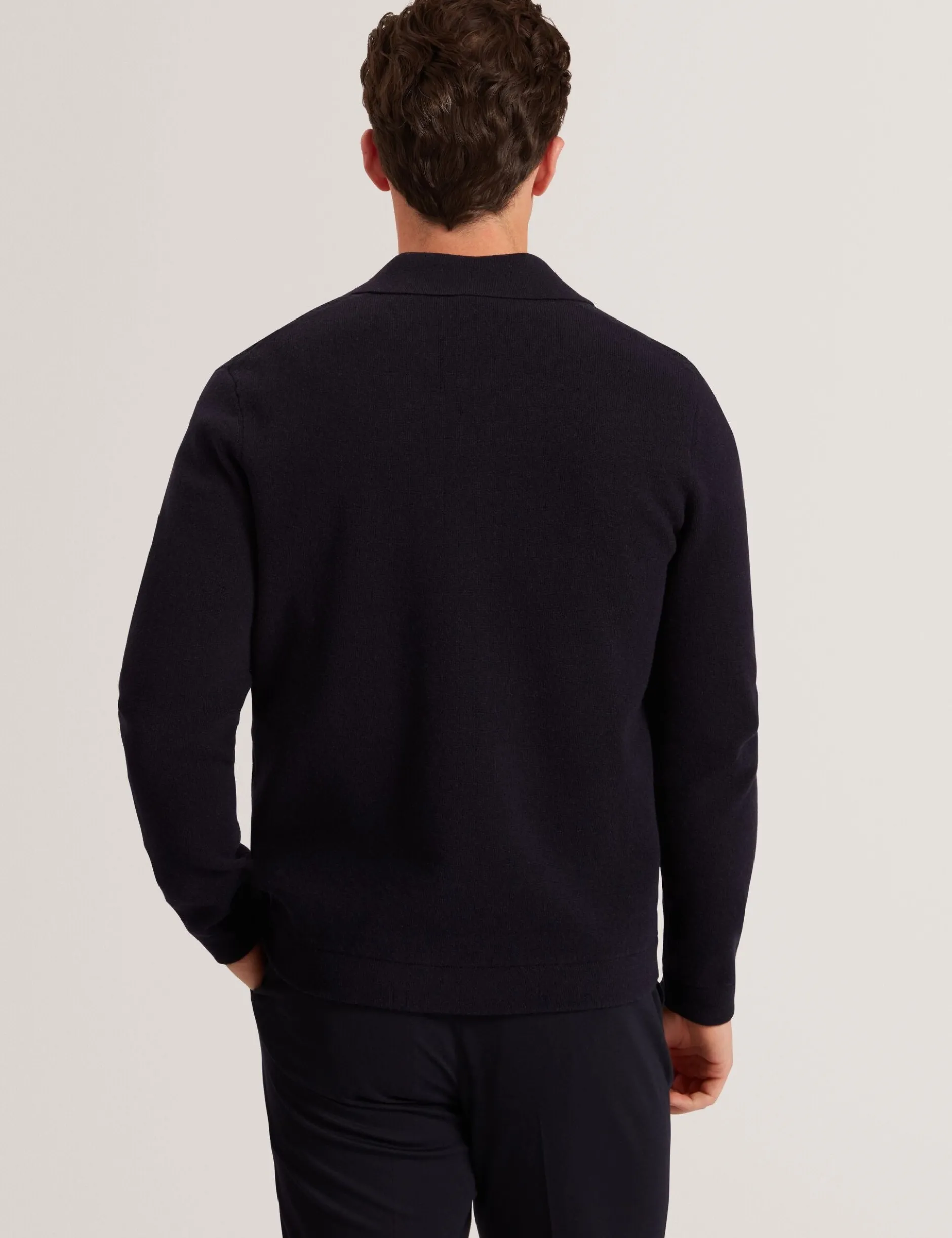 Waffelstrickpullover mit Reißverschluss
