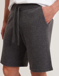 Wollstrick-Shorts mit geradem Bein