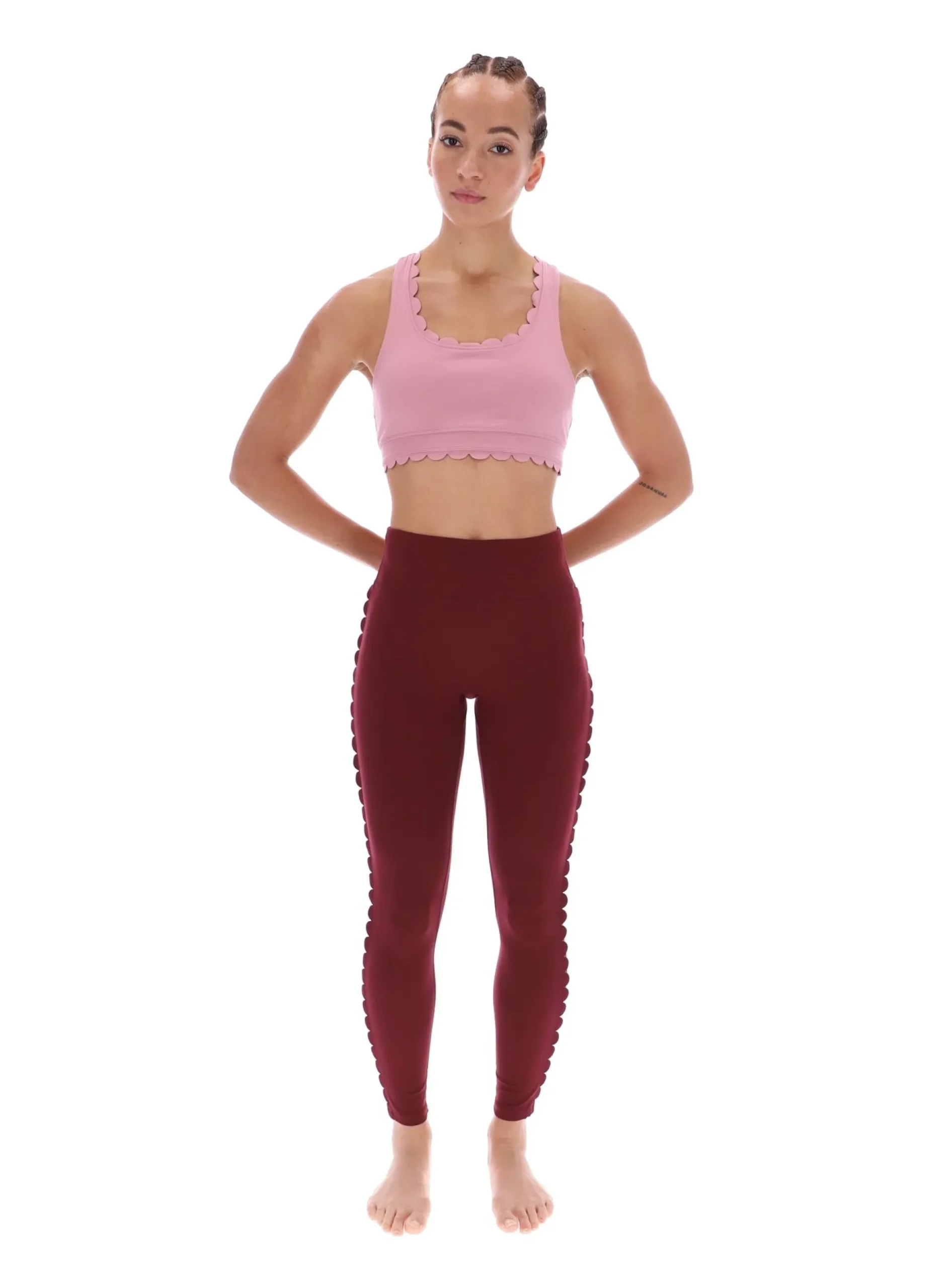 Yoga-BH mit Wellenkante und Racerback-Ausschnitt