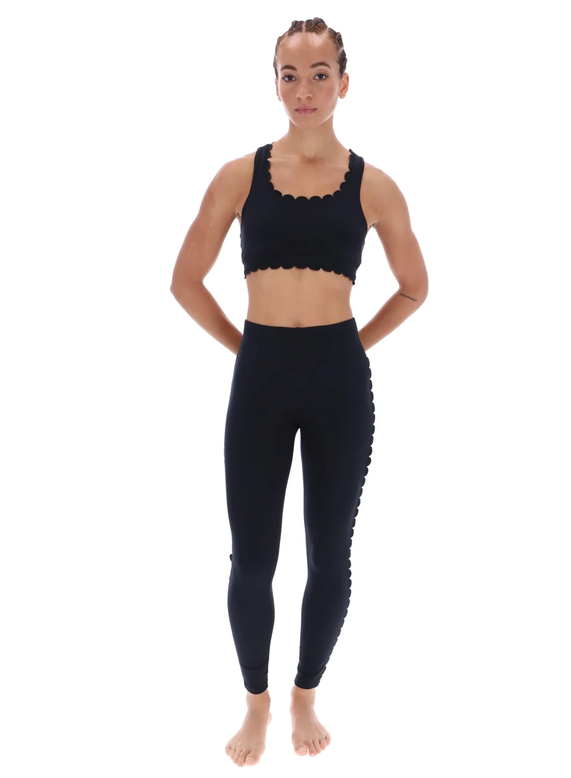 Yoga-BH mit Wellenkante und Racerback-Ausschnitt