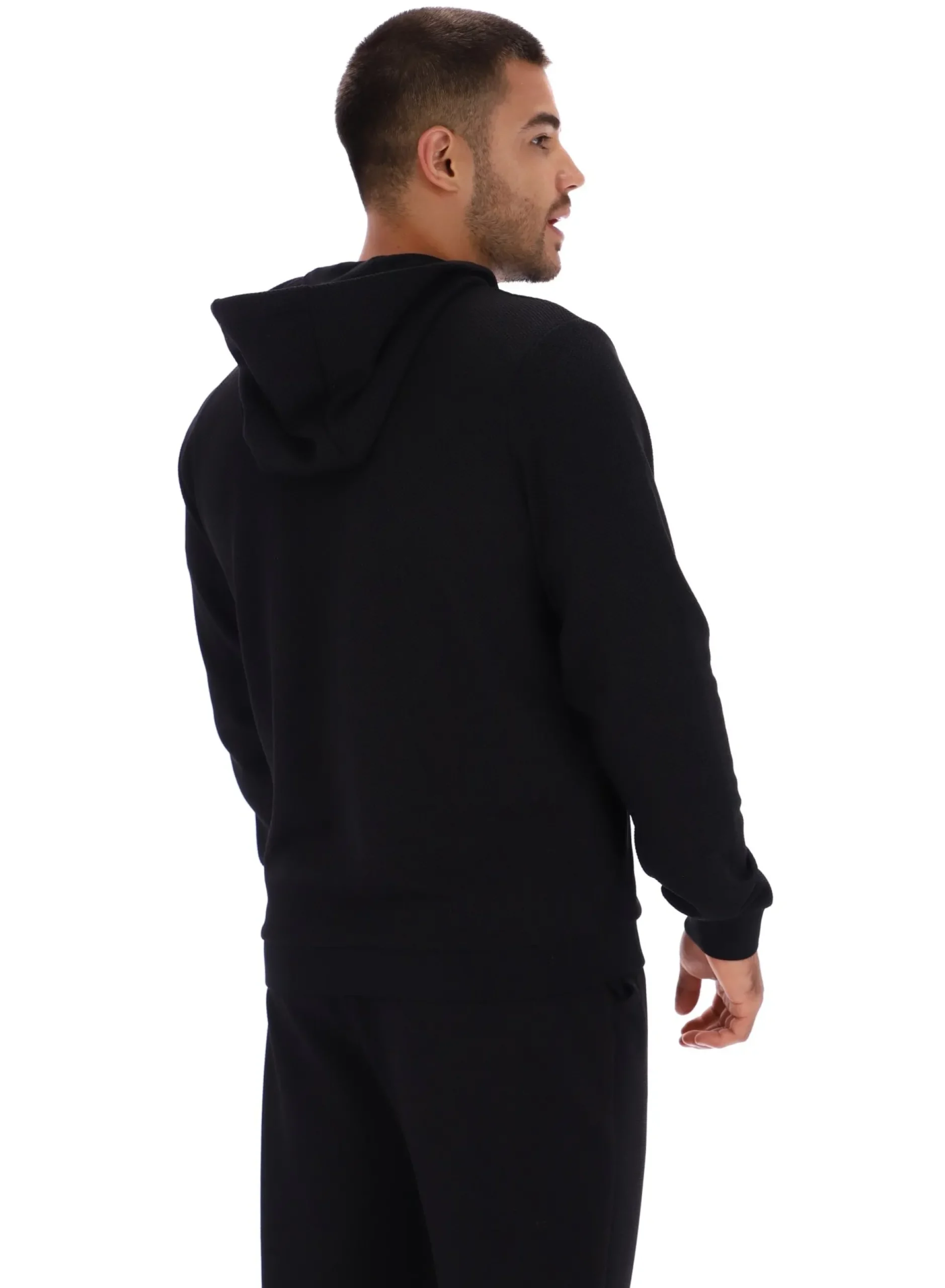 Zip-Up Piquet Tracksuit Hoodie